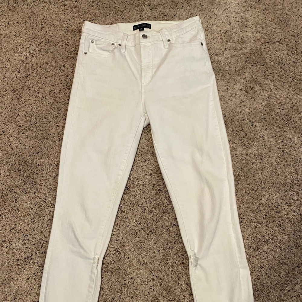 JCrew white skinny jeans